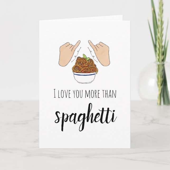 Jag Kärlek mer än ett spaghetti-kort Kort (Framsida)