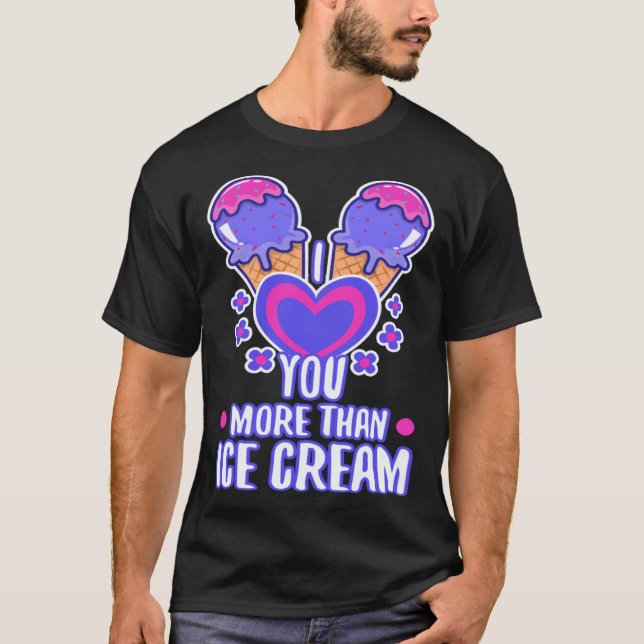 Jag kärlek mer än glass 4 t shirt (Framsida)