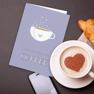 Jag Kärlek mer än kaffe Valentine Helgkort