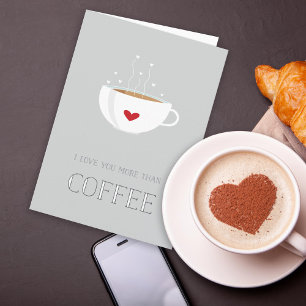 Jag Kärlek mer än kaffe Valentine Helgkort