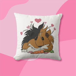 Jag Kärlek mer än morötter Guinea Gris Valentine Kudde