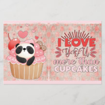 Jag Kärlek mer än Muffinsar Panda-Valentineser