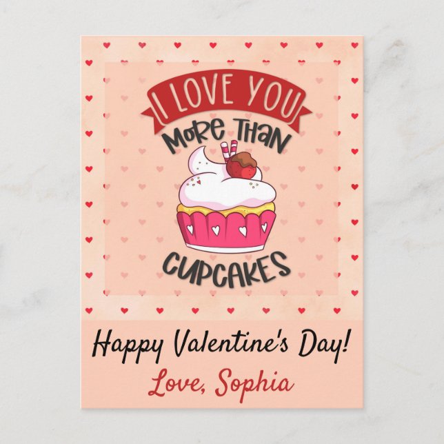 Jag Kärlek mer än Muffinsar Vykort (Framsida)