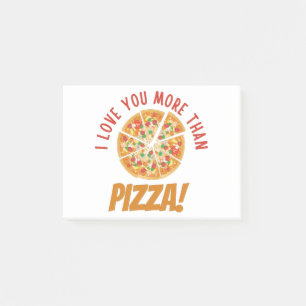Jag Kärlek mer än Pizza Post-it Block