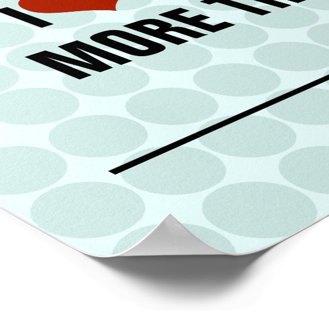 Jag Kärlek mer än... Poster (Hörn)