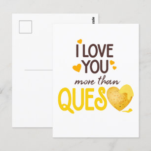 Jag Kärlek mer än Queso Vykort