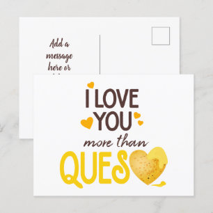 Jag Kärlek mer än Queso Vykort