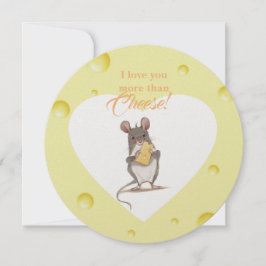 Jag kärlek mer än rund ostrond-kort julkort