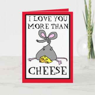 Jag Kärlek mer än Valentineser för ost Kort