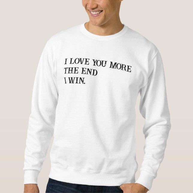 Jag kärlek mer lång ärmad tröja (Framsida)