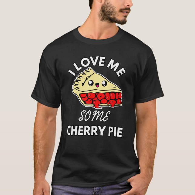 Jag Kärlek mig lite Cherry Paj Funny Cute Chef Bak T Shirt (Framsida)