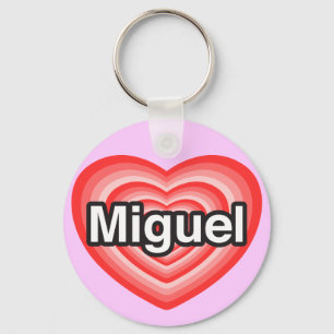 Jag kärlek Miguel. Jag kärlekar dig Miguel. Hjärta Nyckelring