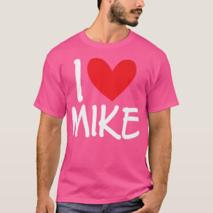 Jag Kärlek Mike Namn Personlig Manar Guy BFF Frien T Shirt