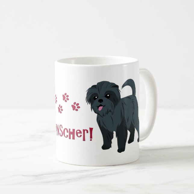 Jag Kärlek min affenpinscher! Kaffemugg (Framsida höger)