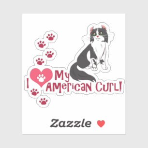 Jag Kärlek min amerikanska Curl! Klistermärken