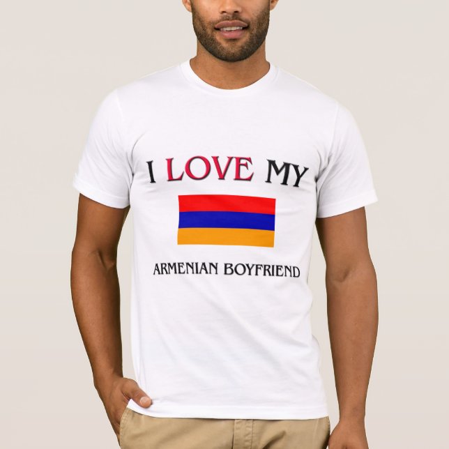 Jag Kärlek Min armeniska boyvän T-shirt (Framsida)
