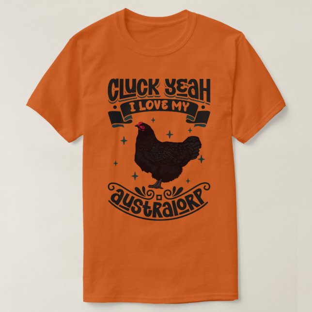 Jag kärlek min Australorp Cluck T Shirt (Design framsida)