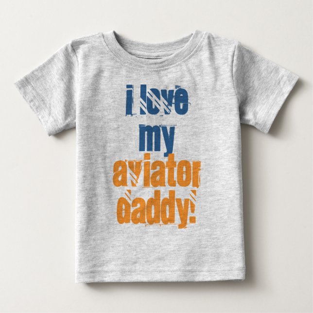Jag kärlek min Aviator-pappa T-shirt (Framsida)