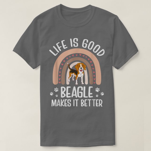 Jag Kärlek min Beagle Cute Best Beagle Mamma någon T Shirt (Design framsida)