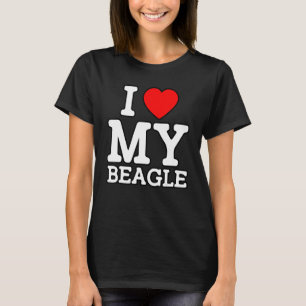 Jag kärlek min Beagle hund T Shirt