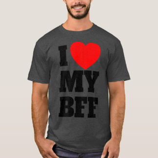 Jag Kärlek min BFF Red Heart Best Friend för I Kär T Shirt