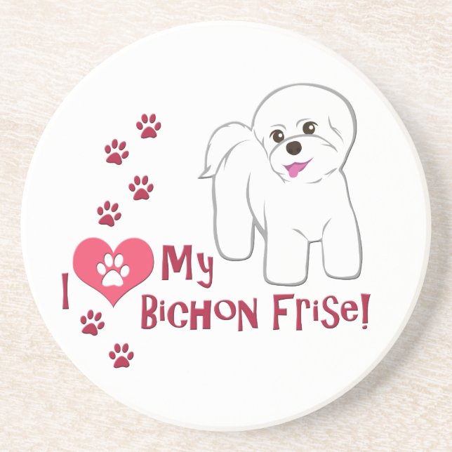 Jag Kärlek min bichon Frise! Underlägg (Framsidan)