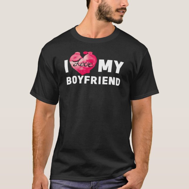 Jag Kärlek min Boykompis Girlkompis Couple T Shirt (Framsida)