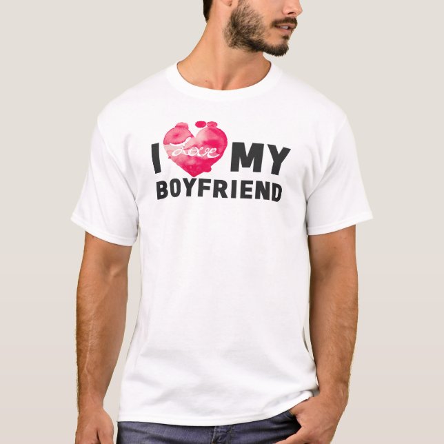 Jag Kärlek min Boykompis Girlkompis Couple T Shirt (Framsida)