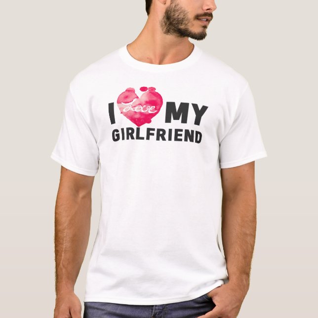 Jag Kärlek min Boykompis Girlkompis Couple T Shirt (Framsida)