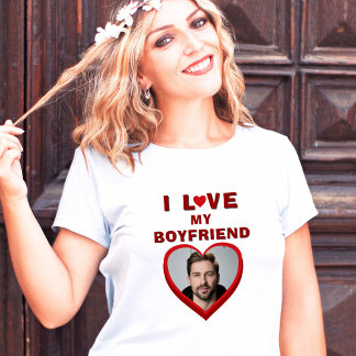 Jag kärlek min Boykompis Heart Photo T Shirt
