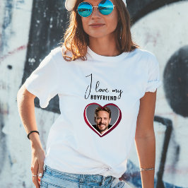 Jag kärlek min Boykompis Heart Photo Women T Shirt