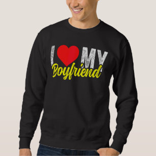 Jag Kärlek min Boykompis jag älskar min Boykompis Lång Ärmad Tröja