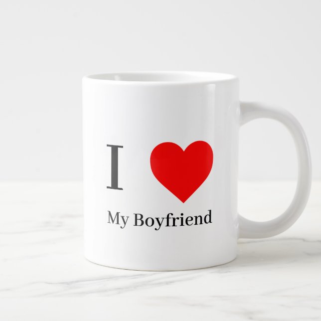 Jag kärlek min Boykompis och Red Heart Jumbo Mugg (Höger)