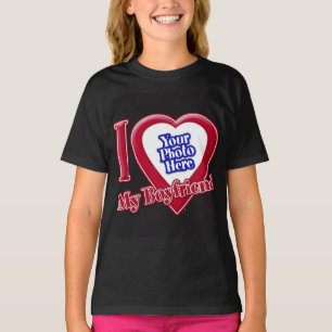 Jag Kärlek min Boykompis Photo Red Heart Black T-S T Shirt