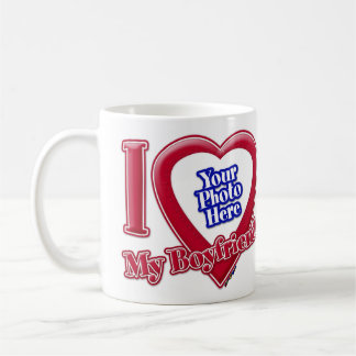Jag Kärlek min Boykompis Photo Red Heart Kaffemugg