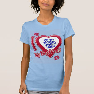 Jag Kärlek min Boykompis Photo Red Heart Kiss Baby T Shirt