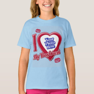 Jag Kärlek min Boykompis Photo Red Heart Kiss Ligh T Shirt