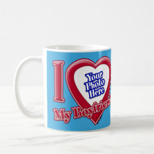 Jag Kärlek min Boykompis Photo Red Heart Teal Kaffemugg