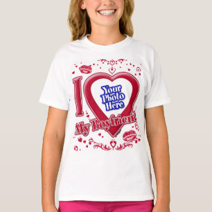 Jag Kärlek min Boykompis Photo Red Hearts T-Shirt
