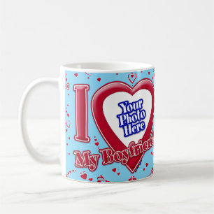 Jag Kärlek min Boykompis Photo Red Hearts Turcos Kaffemugg