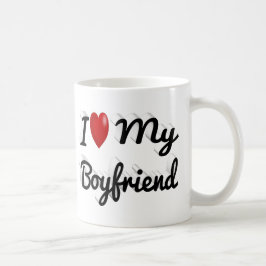 Jag Kärlek Min Boykompis söt svart text Kaffemugg