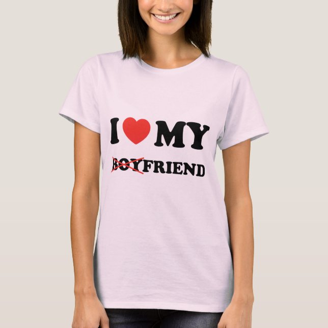 Jag Kärlek Min Boykompis Tee Shirt (Framsida)