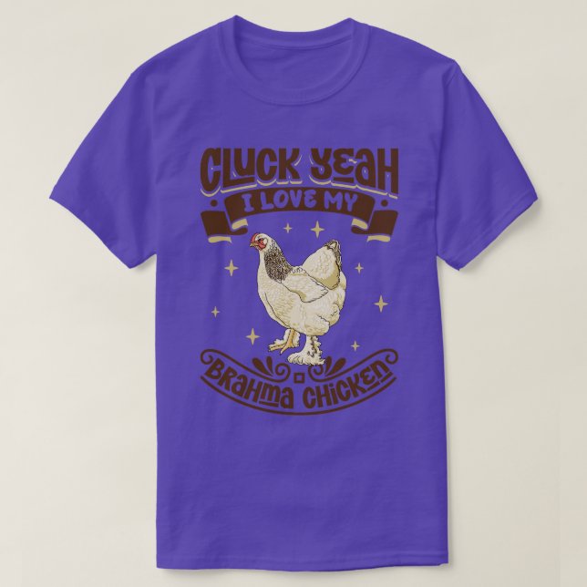 Jag kärlek min Brahma Chicken Cluck Ja T Shirt (Design framsida)