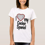 Jag Kärlek min Cocker Spansk Cute Red Heart-Hund P T Shirt<br><div class="desc">Den här roligtens t-shirt visar hur mycket du kärlekar din Cocker-spanjor! Skjortan har en roligt hjärtformade fotodroppe i ram där du kan ladda upp ett foto från din egen Cocker Spanska. Hundälskarna kommer att falla i kärlek med roligtens anpassade t-shirt som gör att du kan ladda upp ditt eget bild....</div>