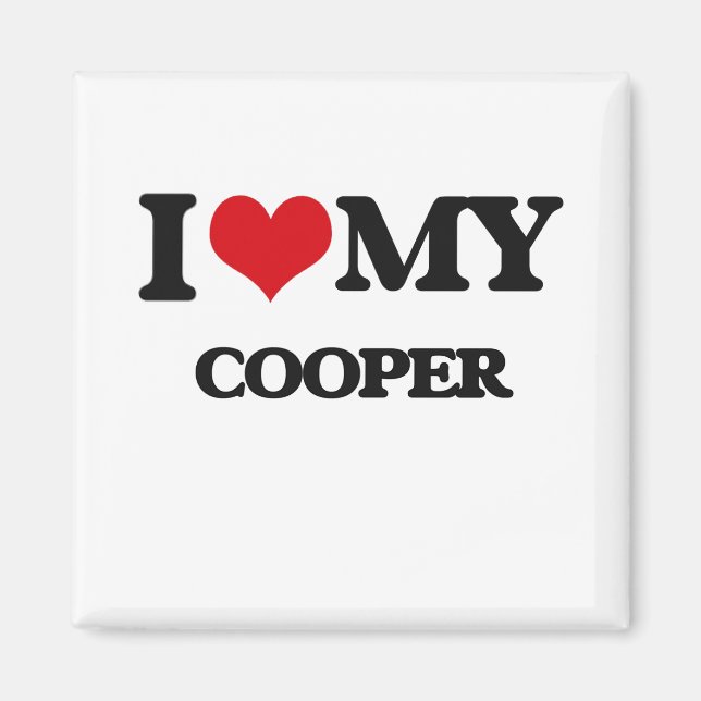 Jag kärlek min Cooper Magnet (Framsidan)