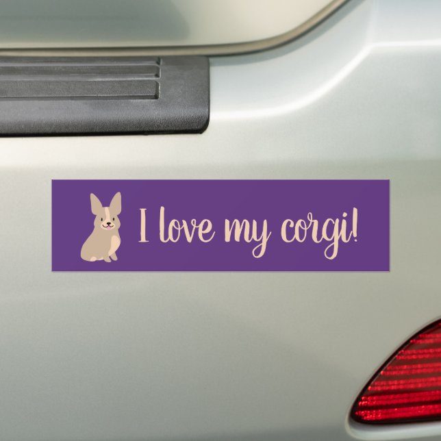 "Jag Kärlek min Corgi!" Bildekal (På Bil)
