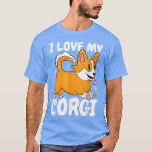 Jag kärlek min Corgi med Hund T Shirt
