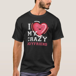 Jag Kärlek min Crazy Boykompis Girlkompis Couple T Shirt
