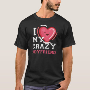 Jag Kärlek min Crazy Boykompis Girlkompis Couple T Shirt