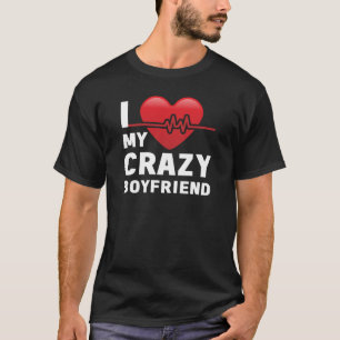 Jag Kärlek min Crazy Boykompis Girlkompis Couple T Shirt